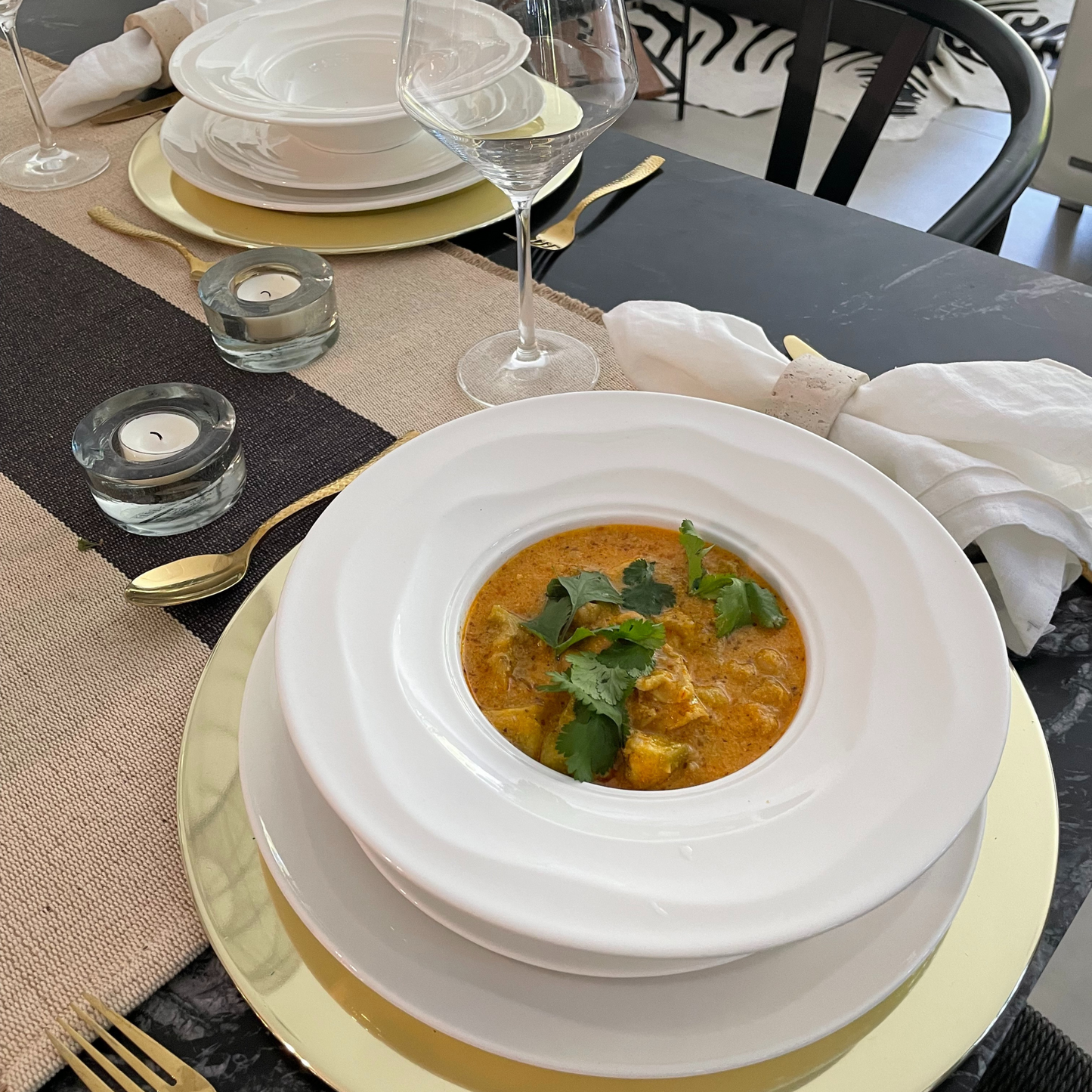 Luxury Porcelain Dinnerware Set -White 12-Piece Set for 4, Scratch & Chip Resistant, Oven Safe. Modern & Timeless Design by Pots & Patterns.