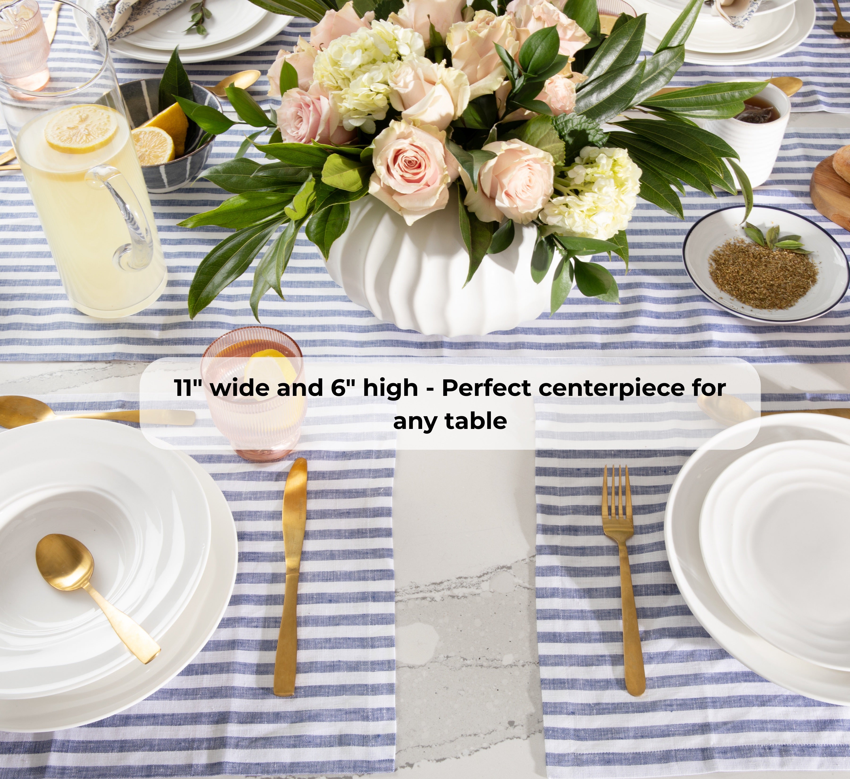 Natural Waves Porcelain Vase – White Matte Finish