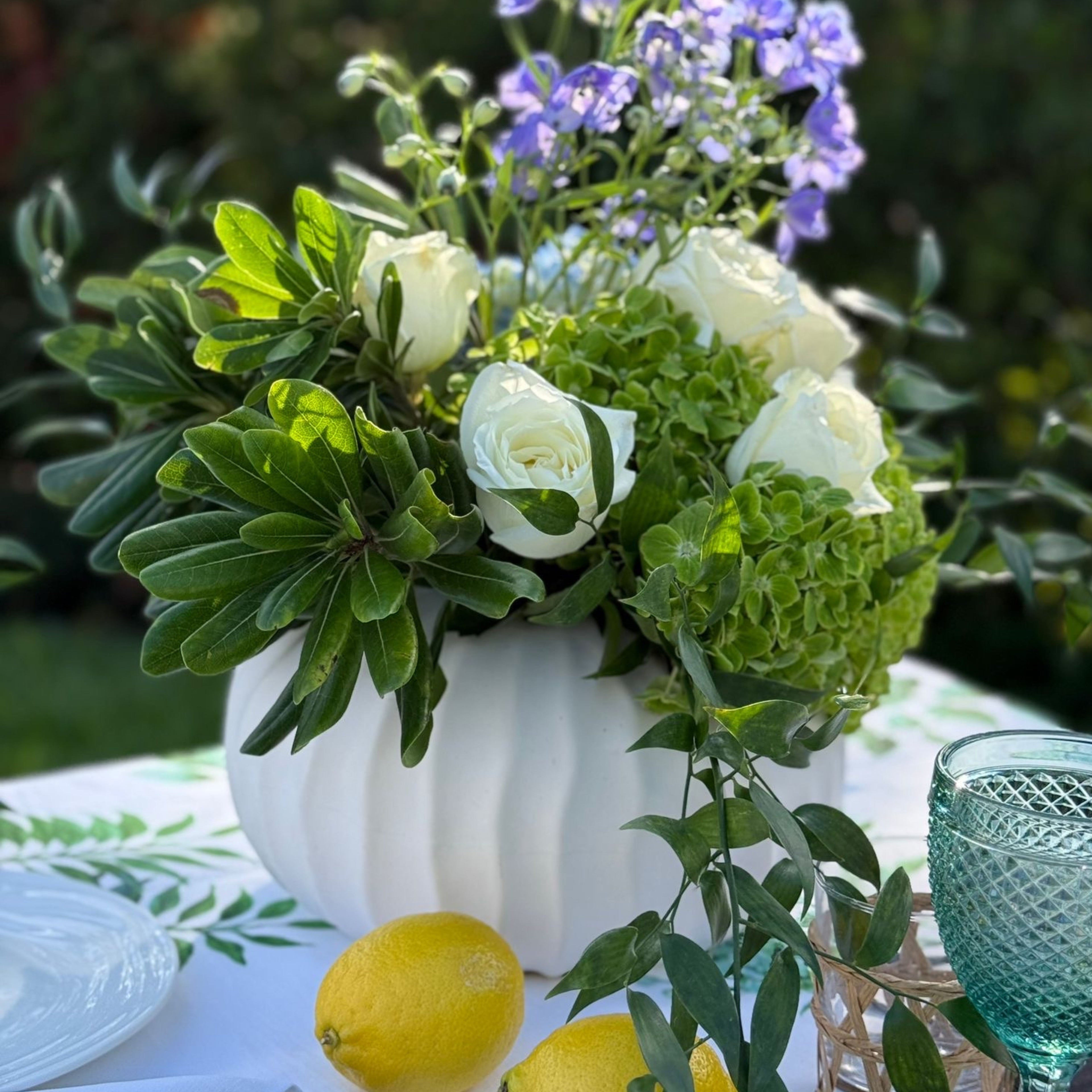 Pre-Order Ships by Oct 2025: Natural Waves Porcelain Vase – White Matte Finish