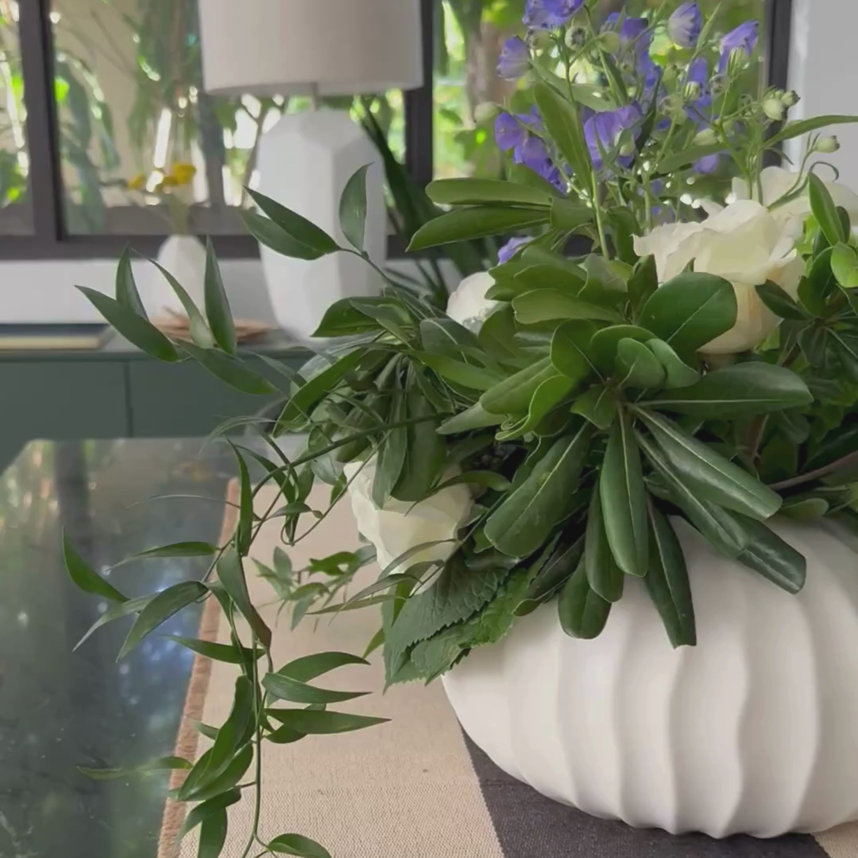 Pre-Order Ships by Oct 2025: Natural Waves Porcelain Vase – White Matte Finish